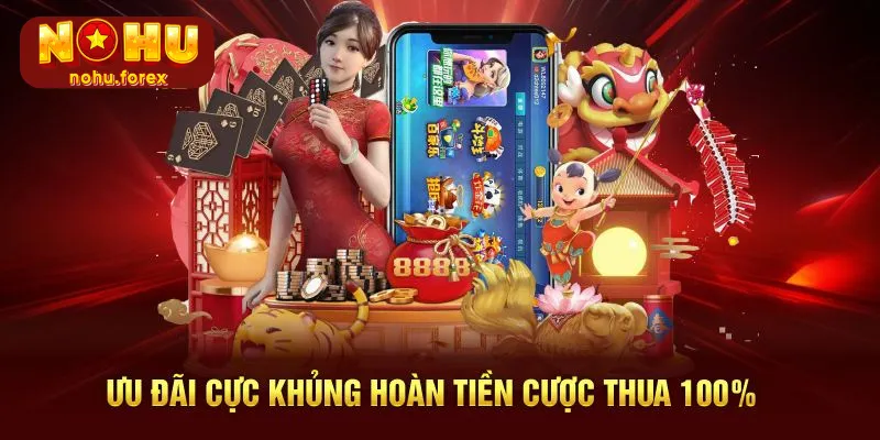 Ưu đãi cực khủng hoàn tiền cược thua 100%